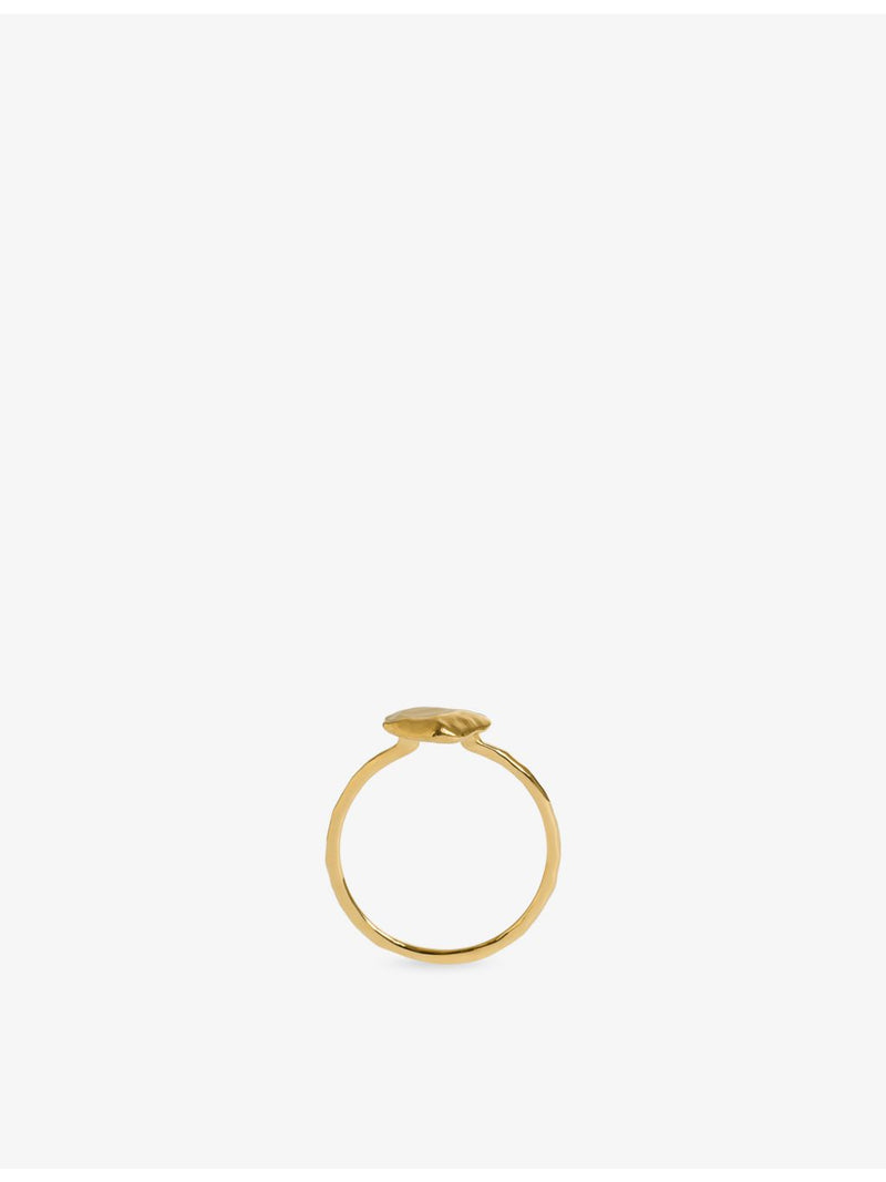Monica Vinader Fragments Bold 18ct vermeil stacking ring, UK version