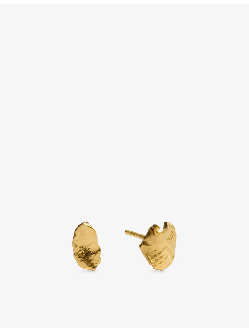 Monica Vinader Fragments vermeil stud earrings 18ct yellow gold, UK version