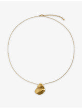 selfridges Monica Vinader Fragments Bold 18ct Yellow Gold-Plated Vermeil Sterling-Silver Pendant Necklace- Buy online at McGrocer