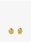 Monica Vinader Fragments stud earrings in gold vermeil, imported from the UK