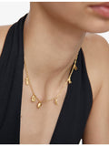 Monica Vinader asymmetric vermeil chain necklace 40-45cm, imported from the UK