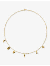 selfridges Monica Vinader Fragments Asymmetric 18ct Yellow Gold-Plated Vermeil Sterling-Silver Chain Necklace 40-45cm- Buy online at McGrocer