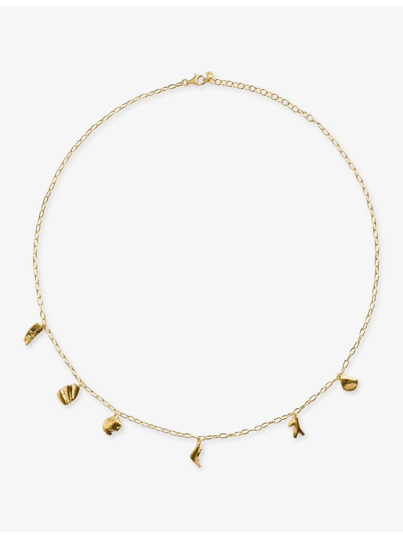 Monica Vinader asymmetric vermeil chain necklace 40-45cm, imported from the UK