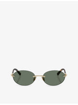 selfridges Tiffany & Co. TF3104D Oval-Frame Metal Sunglasses- Buy online at McGrocer