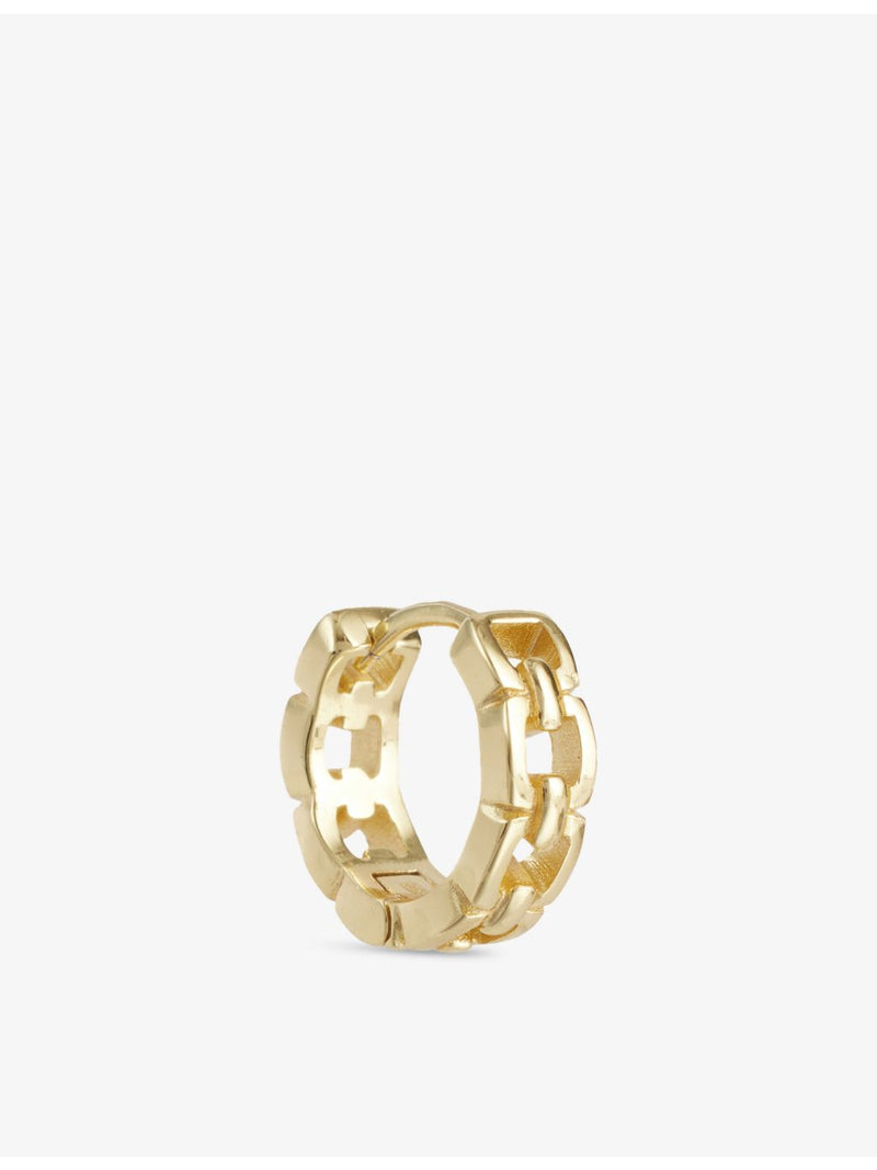 Serge DeNimes yellow gold-plated sterling silver hoop earring - British product