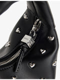 GANNI mini leather hobo bag with heart embellishment - British product