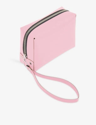 vacavaliente tall zip-up leather toiletry bag, imported from the UK