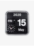 Karlsson Big Flip wall clock in silver (British brand)