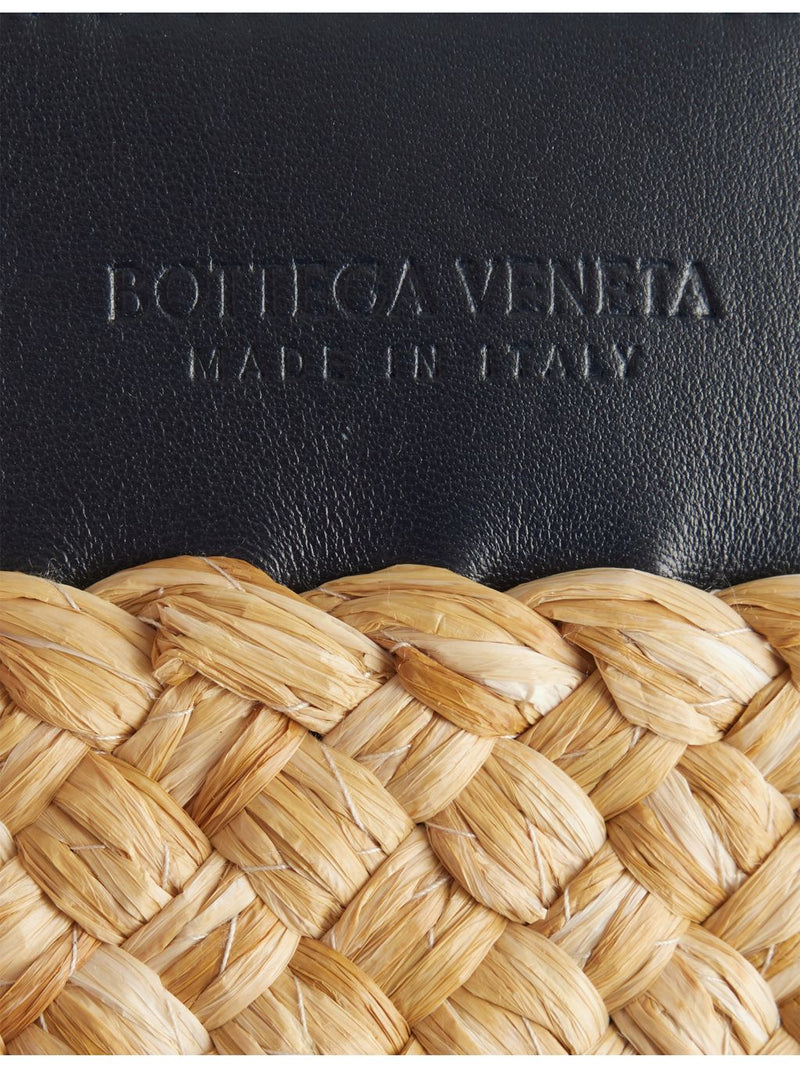 Bottega Veneta raffia leather top-handle bag - British product