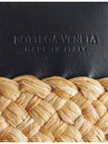 Bottega Veneta raffia leather top-handle bag - British product