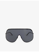 selfridges Rick Owens Shield Surgical-Frame Stainless-Steel Sunglasses- Buy online at McGrocer