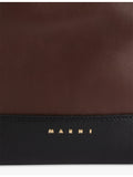 Marni leather tote bag tri-tone with shoulder strap - British product