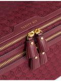 Anya Hindmarch woven cosmetics case logo jacquard, UK version