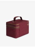 Anya Hindmarch woven cosmetics case logo jacquard, UK version