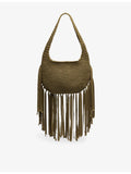 Whistles fringed crochet shoulder bag, imported from the UK