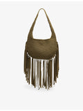 Whistles fringed crochet shoulder bag, imported from the UK