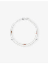 selfridges Astrid & Miyu Starfish Double Chain Rhodium-Plated Sterling Silver Cubic Zirconia Bracelet- Buy online at McGrocer
