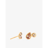selfridges Astrid & Miyu Sunset Duo 18ct Gold-Plated Sterling-Silver and Cubic Zirconia Stud Earrings- Buy online at McGrocer