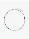 Monica Vinader multi gemstone beaded necklace 41-46cm, imported from the UK