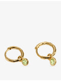 Monica Vinader 9mm peridot huggie earrings in 18ct gold vermeil - British product