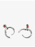 Monica Vinader huggie earrings red garnet 9mm, UK version