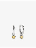 Monica Vinader citrine huggie earrings sterling silver 9mm (British brand)