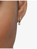 Monica Vinader sterling silver peridot huggie earrings, UK version