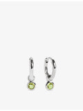 Monica Vinader sterling silver peridot huggie earrings, UK version