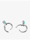 Monica Vinader turquoise huggie earrings 9mm, UK version