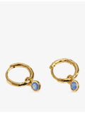 Monica Vinader blue sapphire huggie earrings 9mm, imported from the UK