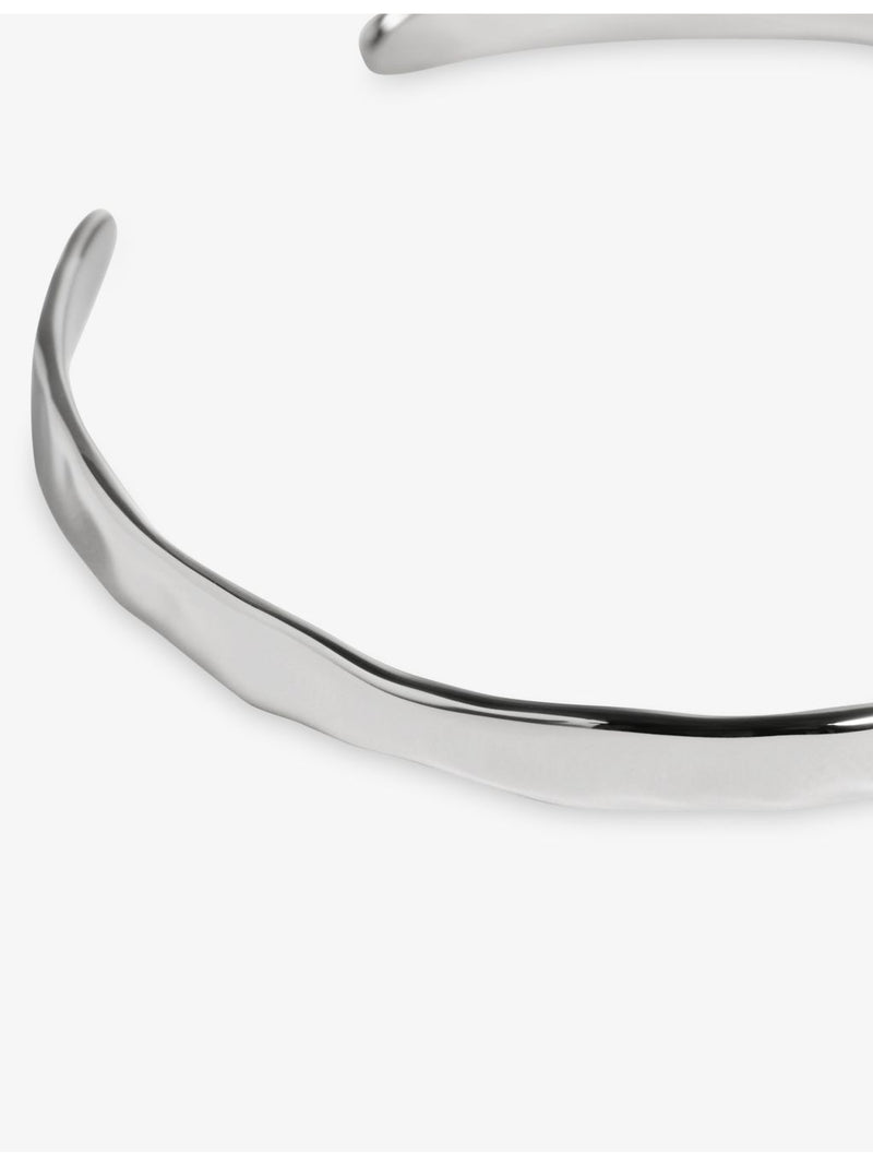 Monica Vinader Siren Muse slim sterling silver cuff, imported from the UK