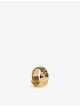 selfridges Monica Vinader Amaia Bold 18ct Gold Vermeil and Amazonite Ring- Buy online at McGrocer