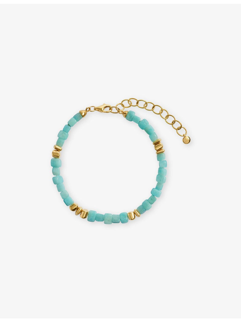 Monica Vinader Amaia amazonite gold vermeil bracelet 15-19cm - British product
