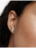 Monica Vinader Amaia sterling silver stud earrings, imported from the UK