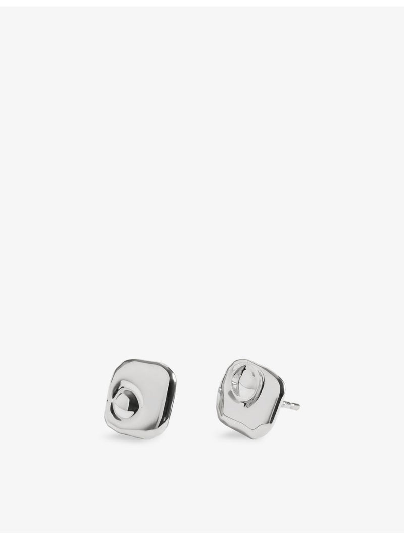 Monica Vinader Amaia sterling silver stud earrings, imported from the UK