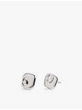 Monica Vinader Amaia sterling silver stud earrings, imported from the UK