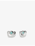 Monica Vinader sterling silver and amazonite stud earrings, UK version