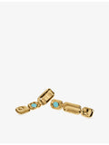 Monica Vinader Amaia 18ct gold vermeil amazonite drop earrings, British product