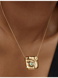 Monica Vinader Amaia 18ct gold vermeil amazonite necklace, UK version