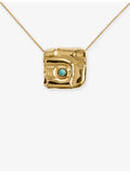 Monica Vinader Amaia 18ct gold vermeil amazonite necklace, UK version