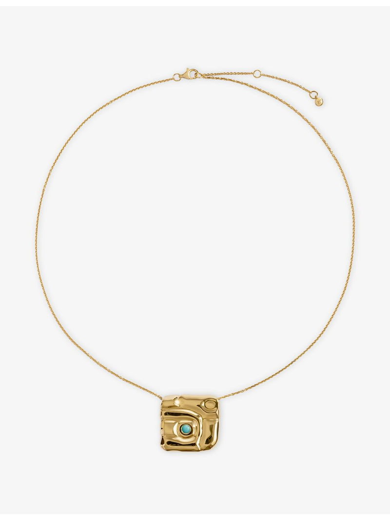 Monica Vinader Amaia 18ct gold vermeil amazonite necklace, UK version