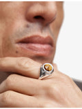 Monica Vinader signet ring with tiger's eye, imported from the UK