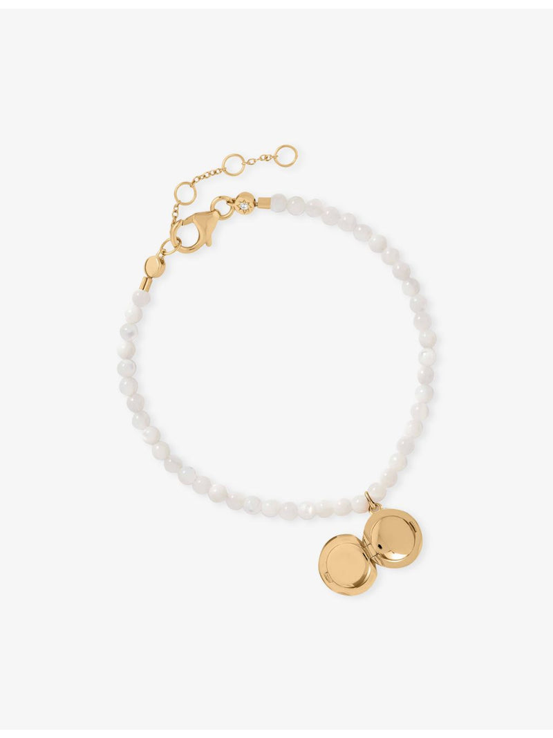 Astley Clarke mother of pearl locket bracelet gold-plated, UK version