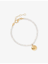 selfridges Astley Clarke Tiny Star 18ct Yellow-Gold Plated Sterling-Silver and Mother of Pearl Locket Bracelet- Buy online at McGrocer