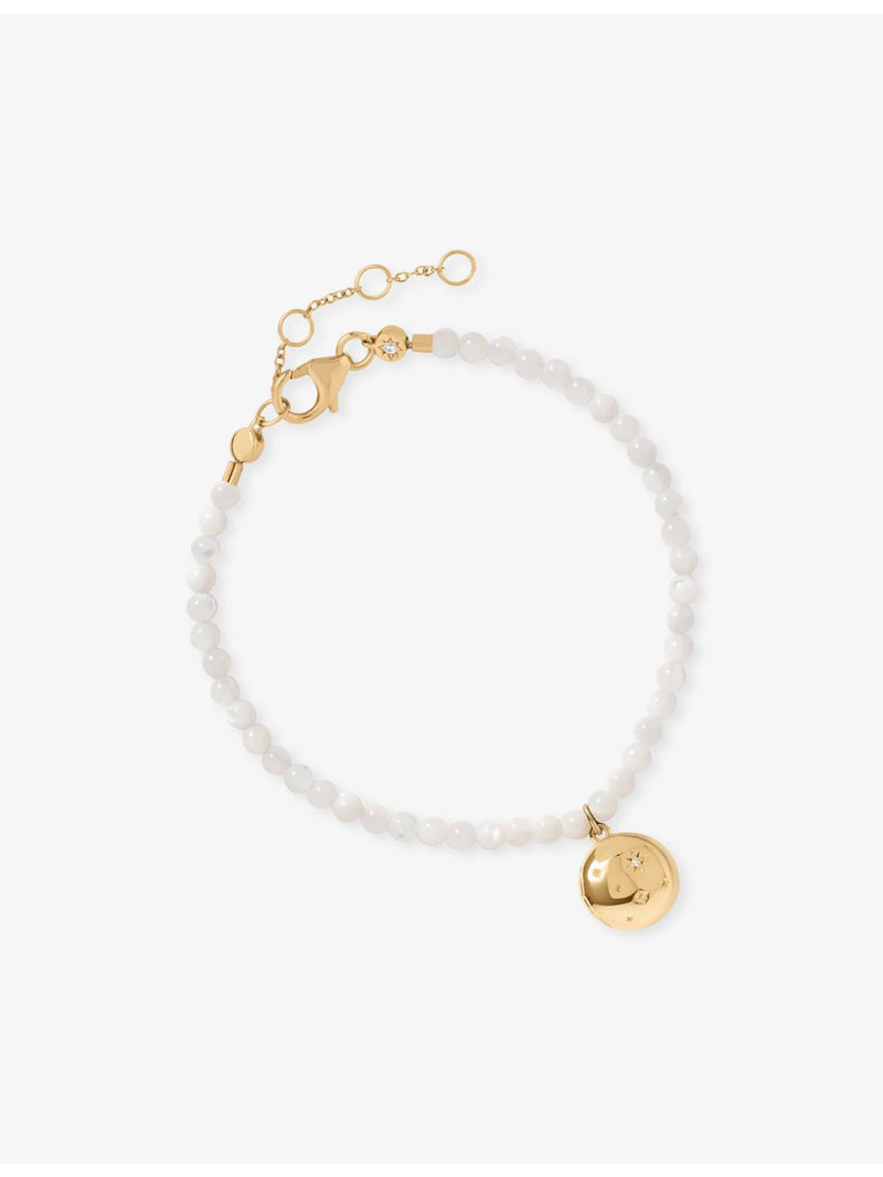 Astley Clarke mother of pearl locket bracelet gold-plated, UK version