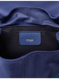 Maje mini nylon and leather backpack with eyelets (British brand)