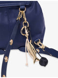 Maje mini nylon and leather backpack with eyelets (British brand)