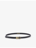Sandro mock-croc leather belt with gold-tone buckle, UK version