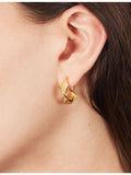 Rachel Jackson 18ct gold-plated twisted hoop earrings - British product