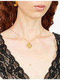 Rachel Jackson rainbow happy face 14ct gold-plated necklace, imported from the UK